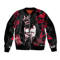 Skull Pattern Bomber Jacket The Time Is Aways Right To Do What Is Right - Wonder Print Shop