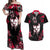 Skull Pattern Couples Matching Off Shoulder Maxi Dress and Hawaiian Shirt The Time Is Aways Right To Do What Is Right - Wonder Print Shop