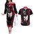 Skull Pattern Couples Matching Off The Shoulder Long Sleeve Dress and Hawaiian Shirt The Time Is Aways Right To Do What Is Right - Wonder Print Shop