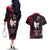 Skull Pattern Couples Matching Off The Shoulder Long Sleeve Dress and Hawaiian Shirt The Time Is Aways Right To Do What Is Right - Wonder Print Shop