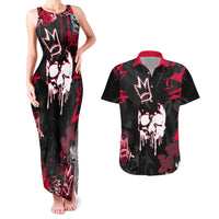 Skull Pattern Couples Matching Tank Maxi Dress and Hawaiian Shirt The Time Is Aways Right To Do What Is Right - Wonder Print Shop
