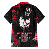 Skull Pattern Family Matching Mermaid Dress and Hawaiian Shirt The Time Is Aways Right To Do What Is Right - Wonder Print Shop