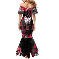 Skull Pattern Family Matching Mermaid Dress and Hawaiian Shirt The Time Is Aways Right To Do What Is Right - Wonder Print Shop