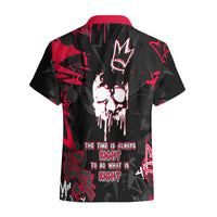 Skull Pattern Hawaiian Shirt The Time Is Aways Right To Do What Is Right - Wonder Print Shop