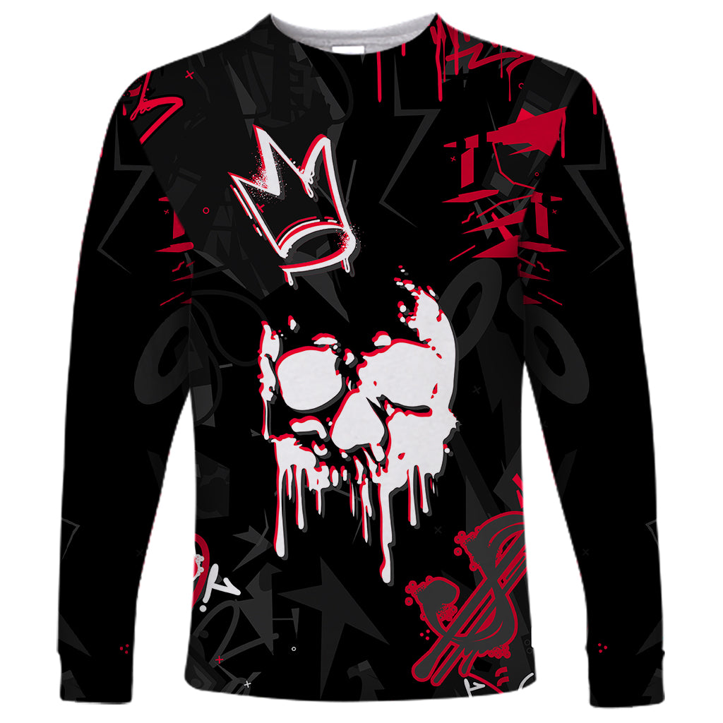 Skull Pattern Long Sleeve Shirt The Time Is Aways Right To Do What Is Right - Wonder Print Shop