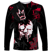 Skull Pattern Long Sleeve Shirt The Time Is Aways Right To Do What Is Right - Wonder Print Shop