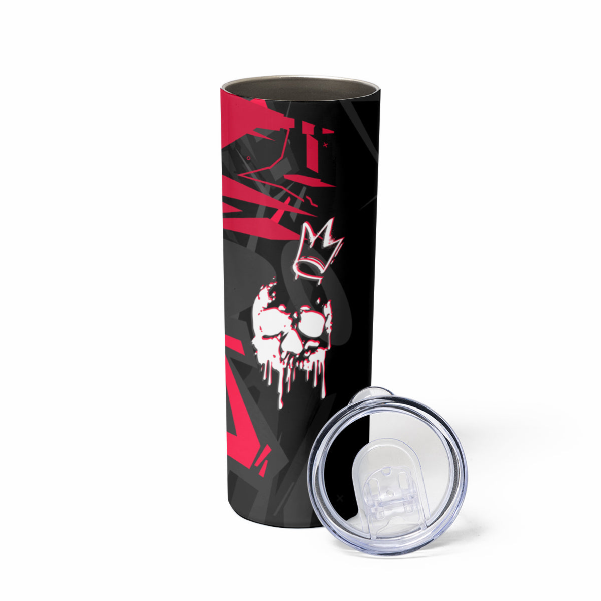 Skull Pattern Skinny Tumbler The Time Is Aways Right To Do What Is Right - Wonder Print Shop