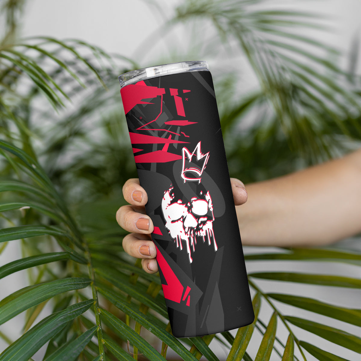 Skull Pattern Skinny Tumbler The Time Is Aways Right To Do What Is Right - Wonder Print Shop
