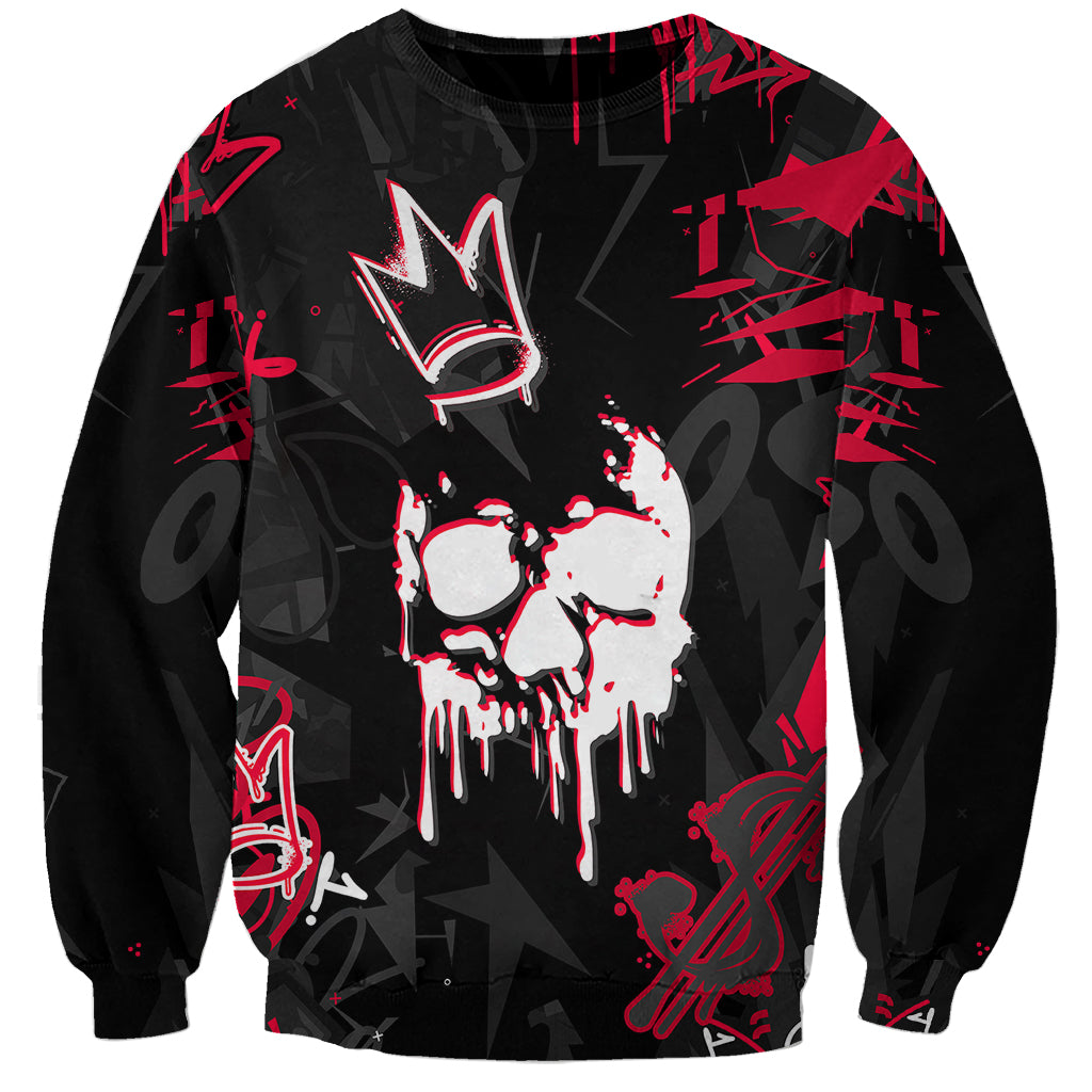 Skull Pattern Sweatshirt The Time Is Aways Right To Do What Is Right - Wonder Print Shop