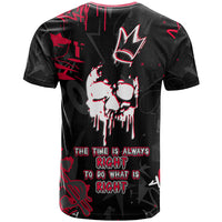 Skull Pattern T Shirt The Time Is Aways Right To Do What Is Right - Wonder Print Shop