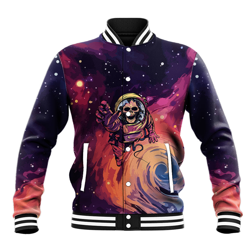 Skull Baseball Jacket I Need More Space Cosmic Style - Wonder Print Shop