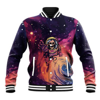 Skull Baseball Jacket I Need More Space Cosmic Style - Wonder Print Shop