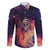 Skull Family Matching Off Shoulder Maxi Dress and Hawaiian Shirt I Need More Space Cosmic Style - Wonder Print Shop