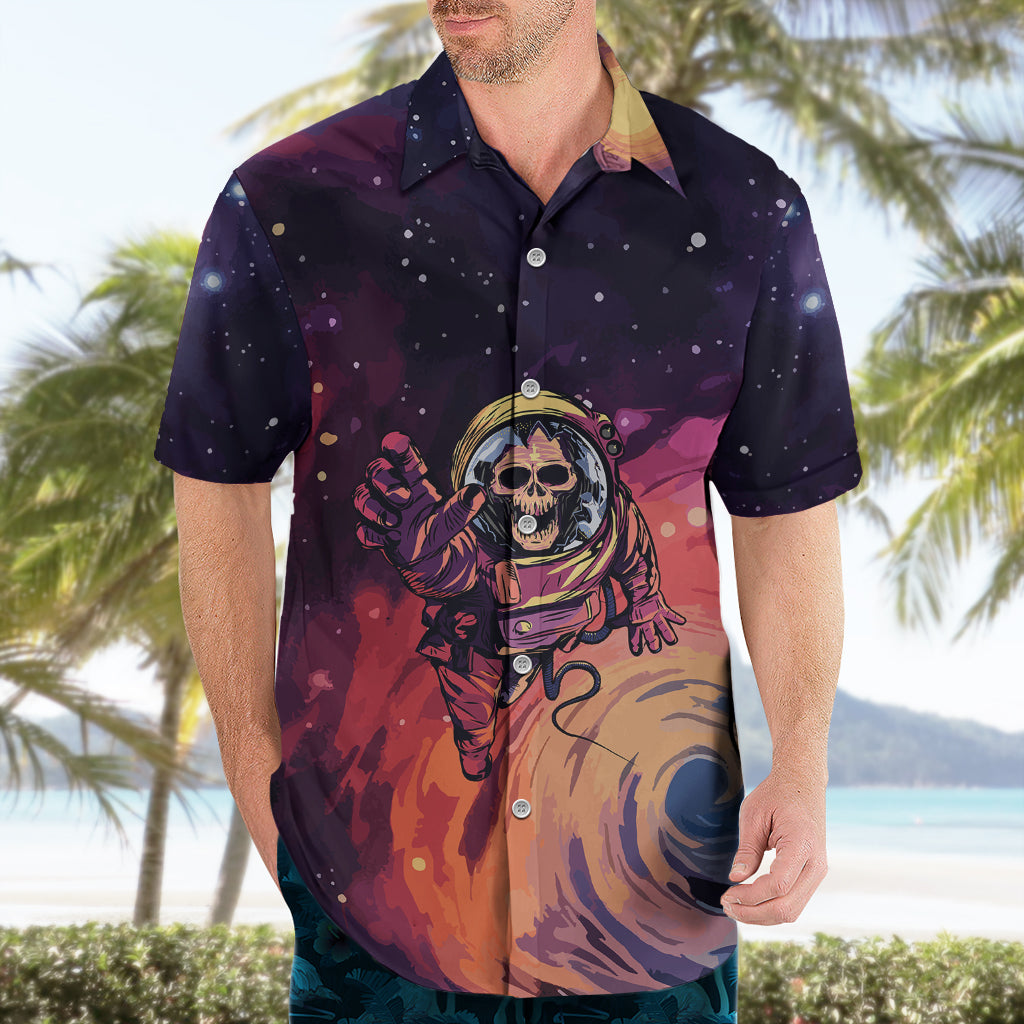 Skull Hawaiian Shirt I Need More Space Cosmic Style - Wonder Print Shop