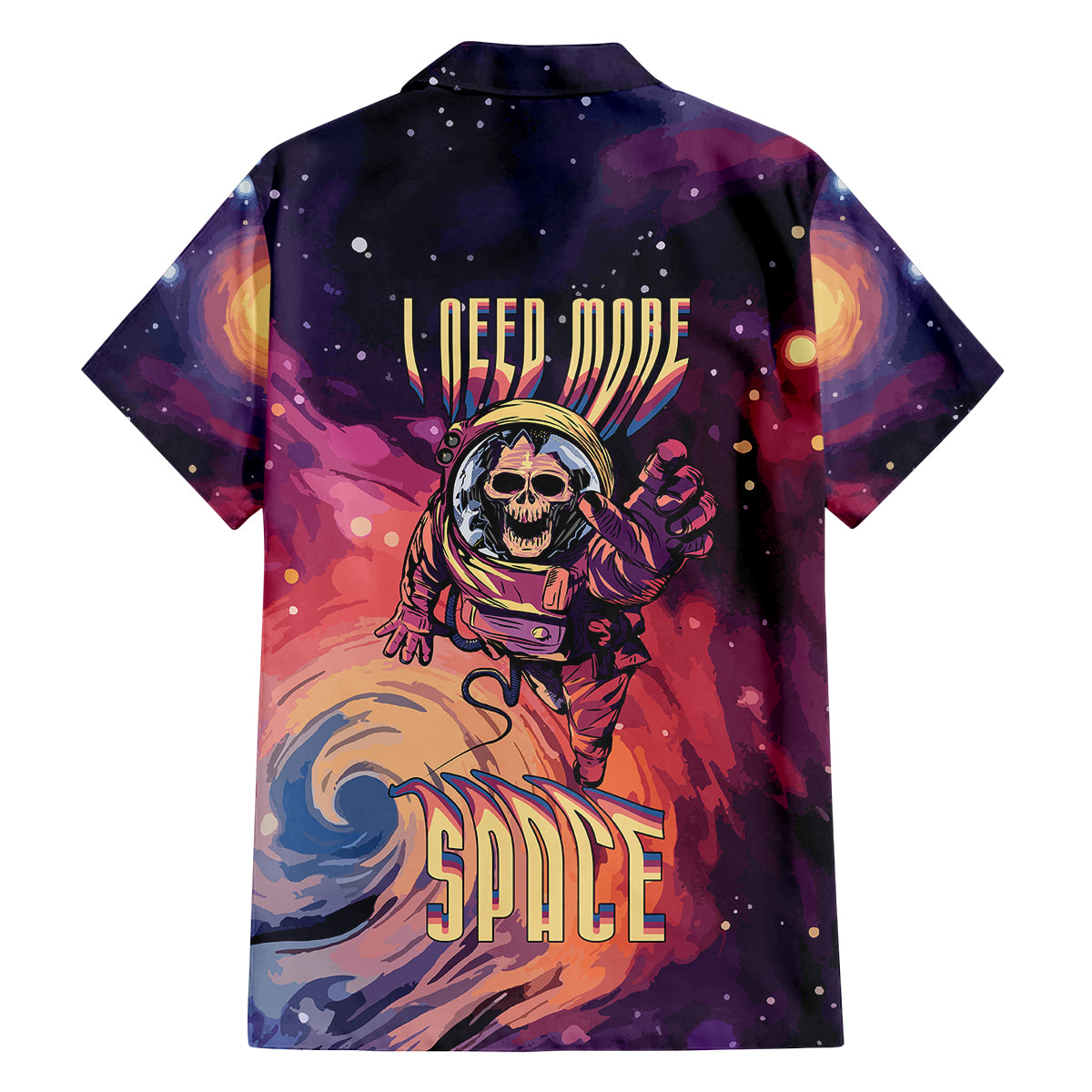 Skull Kid Hawaiian Shirt I Need More Space Cosmic Style - Wonder Print Shop