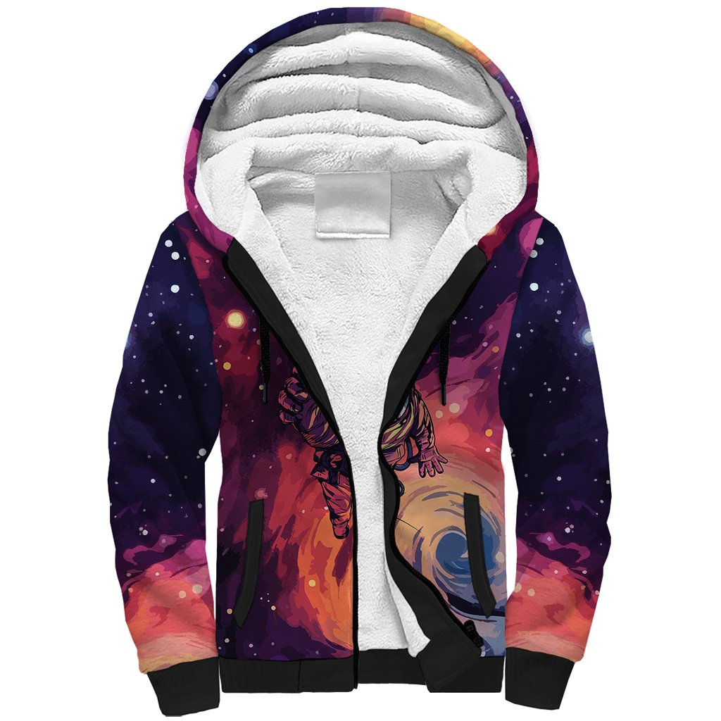 Skull Sherpa Hoodie I Need More Space Cosmic Style - Wonder Print Shop
