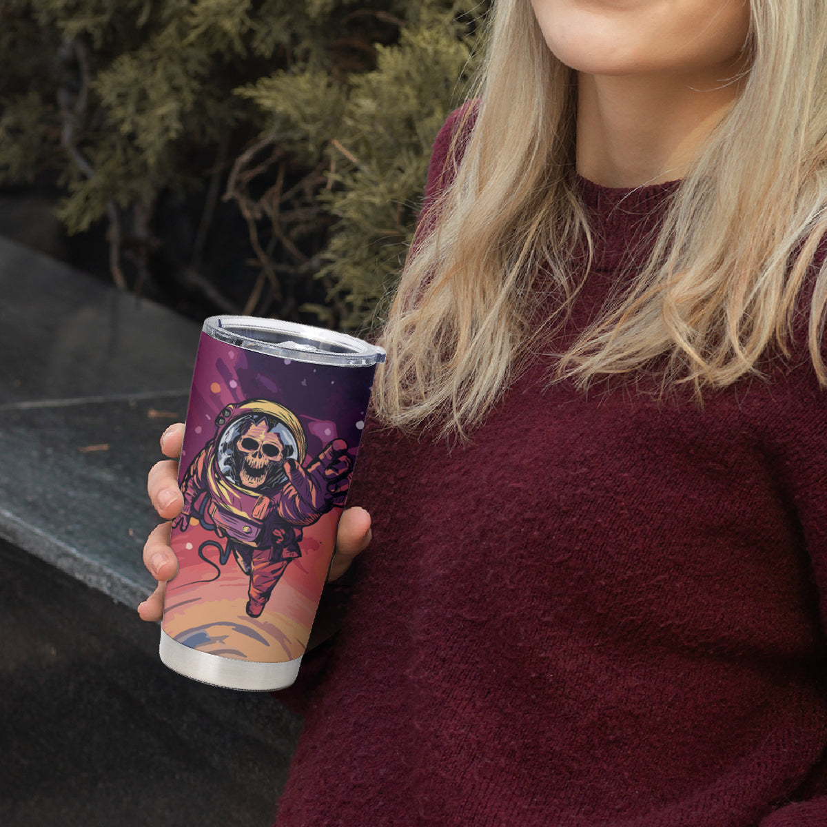 Skull Tumbler Cup I Need More Space Cosmic Style - Wonder Print Shop