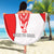Georgia Flag Beach Blanket with Born to Roar with Red Lion and National Symbols - Wonder Print Shop