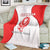 Georgia Flag Blanket with Born to Roar with Red Lion and National Symbols - Wonder Print Shop