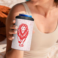 Georgia Flag 4 in 1 Can Cooler Tumbler with Born to Roar with Red Lion and National Symbols - Wonder Print Shop