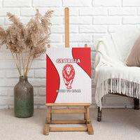 Georgia Flag Canvas Wall Art with Born to Roar with Red Lion and National Symbols - Wonder Print Shop