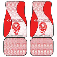 Georgia Flag Car Mats with Born to Roar with Red Lion and National Symbols - Wonder Print Shop