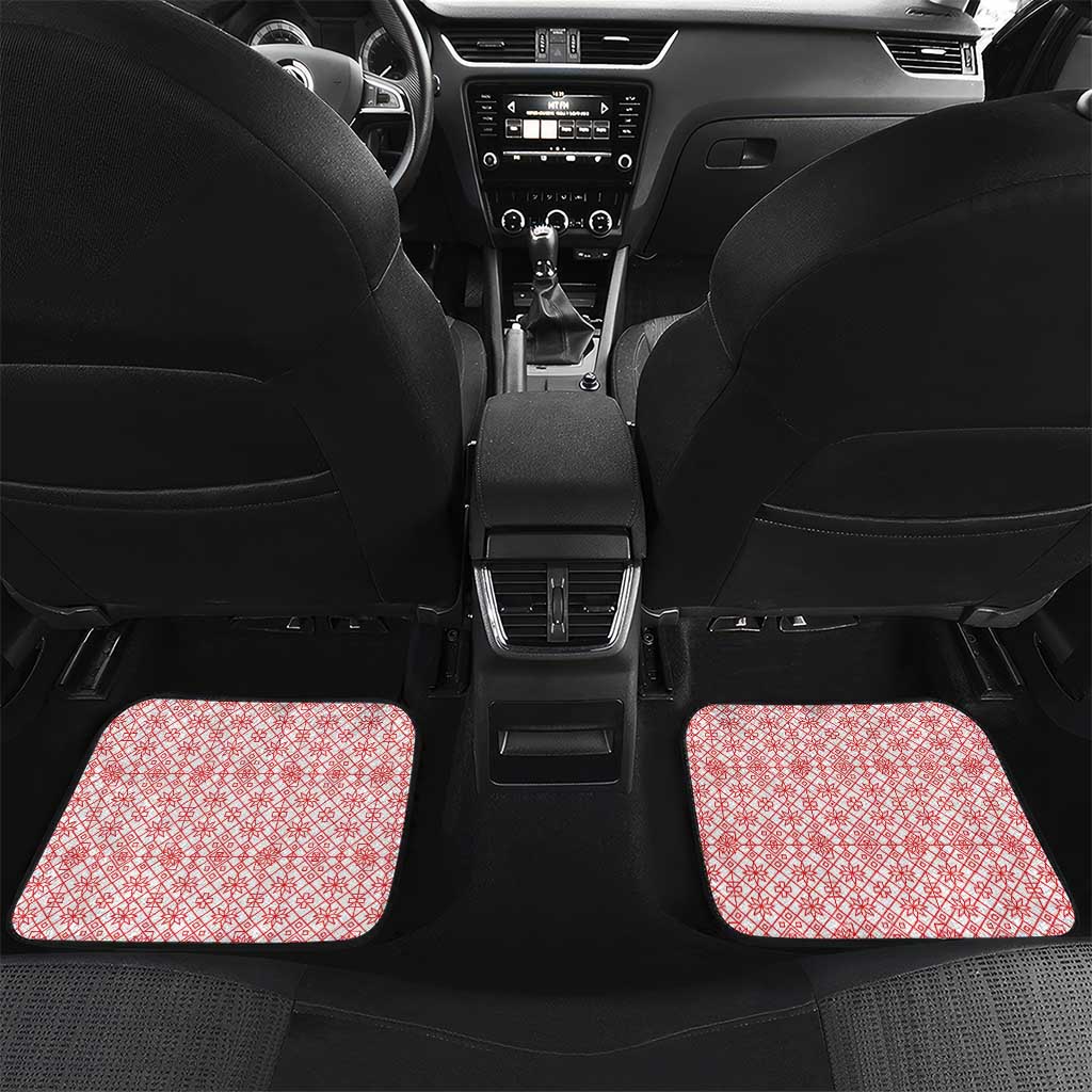 Georgia Flag Car Mats with Born to Roar with Red Lion and National Symbols - Wonder Print Shop