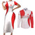 Georgia Flag Couples Matching Short Sleeve Bodycon Dress and Long Sleeve Button Shirt with Born to Roar with Red Lion and National Symbols - Wonder Print Shop