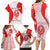 Georgia Flag Family Matching Long Sleeve Bodycon Dress and Hawaiian Shirt with Born to Roar with Red Lion and National Symbols - Wonder Print Shop