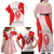 Georgia Flag Family Matching Off Shoulder Maxi Dress and Hawaiian Shirt with Born to Roar with Red Lion and National Symbols - Wonder Print Shop
