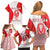 Georgia Flag Family Matching Off Shoulder Short Dress and Hawaiian Shirt with Born to Roar with Red Lion and National Symbols - Wonder Print Shop