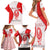 Georgia Flag Family Matching Short Sleeve Bodycon Dress and Hawaiian Shirt with Born to Roar with Red Lion and National Symbols - Wonder Print Shop