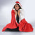 Georgia Flag Hooded Blanket with Born to Roar with Red Lion and National Symbols - Wonder Print Shop