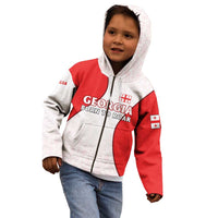 Georgia Flag Kid Hoodie with Born to Roar with Red Lion and National Symbols - Wonder Print Shop