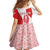 Georgia Flag Kid Short Sleeve Dress with Born to Roar with Red Lion and National Symbols - Wonder Print Shop