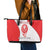 Georgia Flag Leather Tote Bag with Born to Roar with Red Lion and National Symbols - Wonder Print Shop