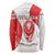 Georgia Flag Long Sleeve Shirt with Born to Roar with Red Lion and National Symbols - Wonder Print Shop