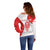 Georgia Flag Off Shoulder Sweater with Born to Roar with Red Lion and National Symbols - Wonder Print Shop