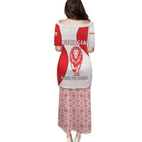 Georgia Flag Puletasi with Born to Roar with Red Lion and National Symbols - Wonder Print Shop