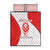 Georgia Flag Quilt Bed Set with Born to Roar with Red Lion and National Symbols - Wonder Print Shop