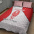 Georgia Flag Quilt Bed Set with Born to Roar with Red Lion and National Symbols - Wonder Print Shop