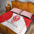 Georgia Flag Quilt Bed Set with Born to Roar with Red Lion and National Symbols - Wonder Print Shop