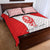 Georgia Flag Quilt Bed Set with Born to Roar with Red Lion and National Symbols - Wonder Print Shop