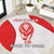 Georgia Flag Round Carpet with Born to Roar with Red Lion and National Symbols - Wonder Print Shop