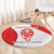 Georgia Flag Round Carpet with Born to Roar with Red Lion and National Symbols - Wonder Print Shop