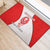 Georgia Flag Rubber Doormat with Born to Roar with Red Lion and National Symbols - Wonder Print Shop