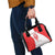 Georgia Flag Shoulder Handbag with Born to Roar with Red Lion and National Symbols - Wonder Print Shop