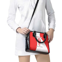 Georgia Flag Shoulder Handbag with Born to Roar with Red Lion and National Symbols - Wonder Print Shop