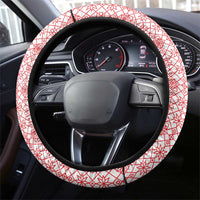 Georgia Flag Steering Wheel Cover with Born to Roar with Red Lion and National Symbols - Wonder Print Shop
