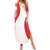 Georgia Flag Summer Maxi Dress with Born to Roar with Red Lion and National Symbols - Wonder Print Shop